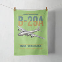 Thumbnail for B-29A Superfortress design on light green towel