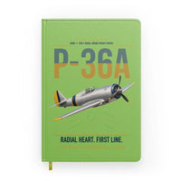 Thumbnail for P-36A Hawk design on light green notebook