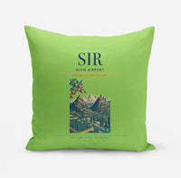 Thumbnail for Sion Airport (SIR) design on light green pillow