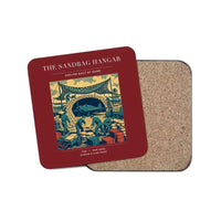 Thumbnail for The Sandbag Hangar - Designed Coasters design on dark red 1-piece
