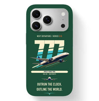 Thumbnail for Boeing 777-200LR design on dark green magsafe iphone case