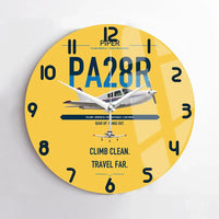 Thumbnail for Piper PA-28R Arrow III design on yellow no frame wall clock