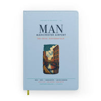 Thumbnail for Manchester Airport (MAN) design on light blue notebook