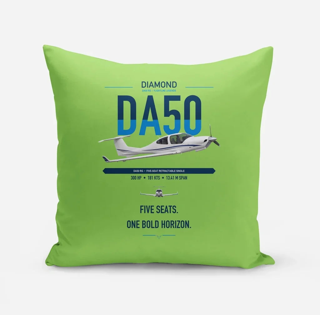 Diamond DA50 RG design on light green pillow
