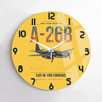 Thumbnail for A-26B Invader design on yellow no frame wall clock