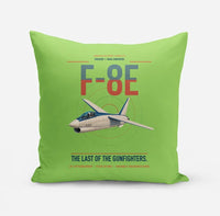 Thumbnail for F-8E Crusader design on light green pillow