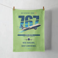 Thumbnail for Boeing 767-300ER design on light green towel