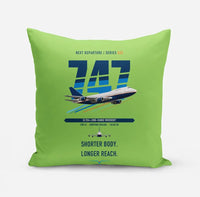 Thumbnail for Boeing 747SP design on light green pillow
