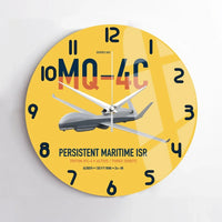 Thumbnail for MQ-4C Triton IFC-4 design on yellow no frame wall clock