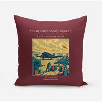 Thumbnail for VINTAGE G4517 - The Desert Landing Ground - Designed Pillows design on darkred