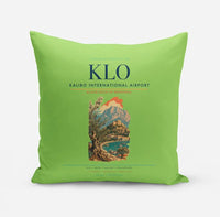 Thumbnail for Kalibo International Airport (KLO) design on light green pillow