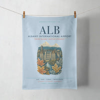 Thumbnail for Albany International Airport (ALB) design on light blue towel