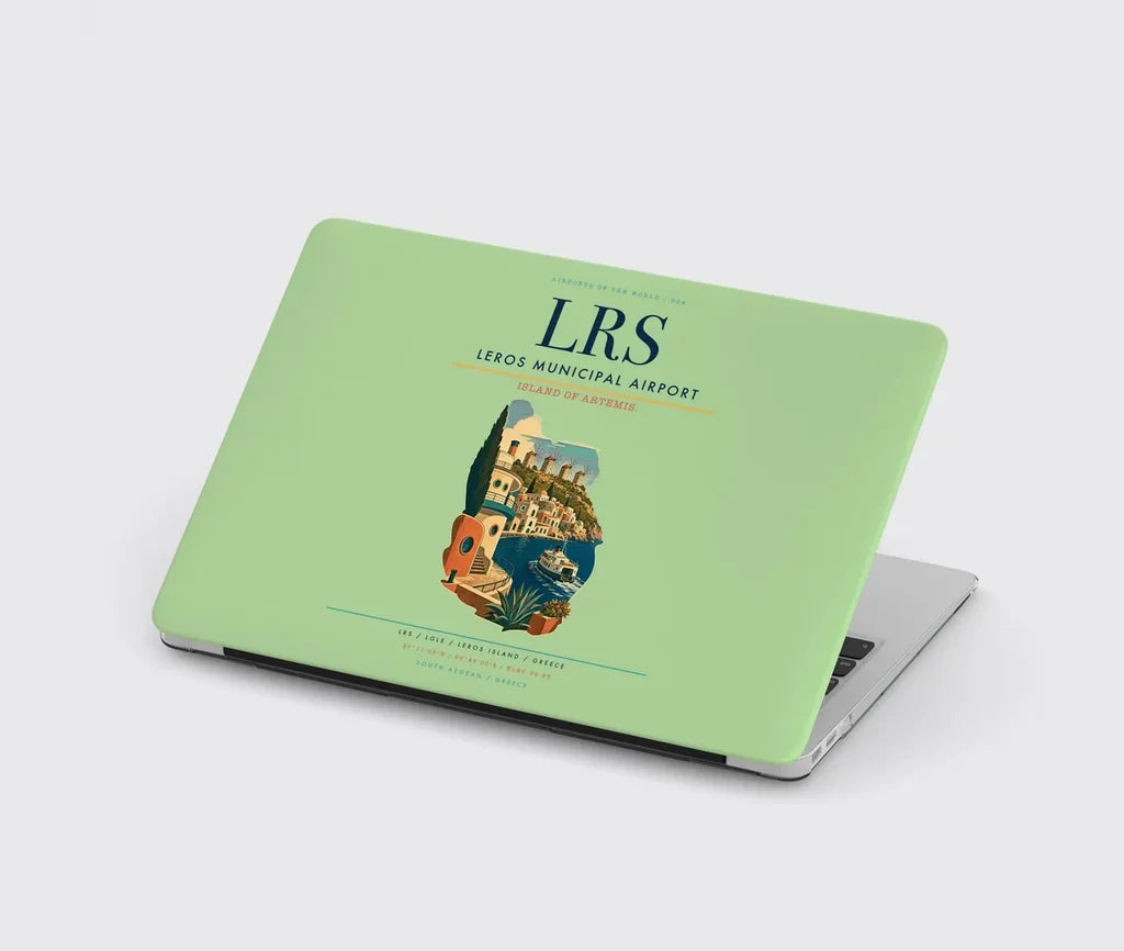 Leros Municipal Airport (LRS) design on light green MacBook case