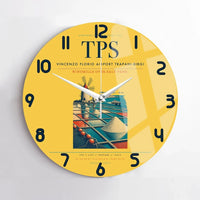 Thumbnail for Vincenzo Florio Airport Trapani-Birgi (TPS) design on yellow no frame wall clock