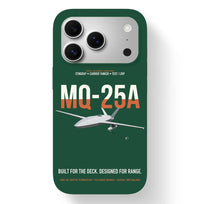 Thumbnail for MQ-25A STINGRAY design on dark green magsafe iphone case, for iPhone 17 Pro
