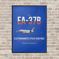 Thumbnail for EA-37B Compass Call vertical canvas print - framed - blue background