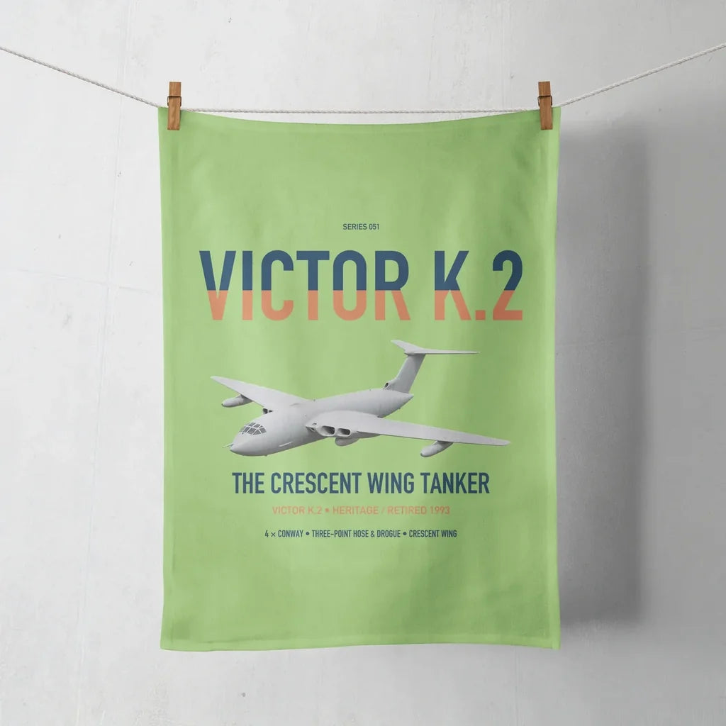 Handley Page Victor K.2 design on light green towel