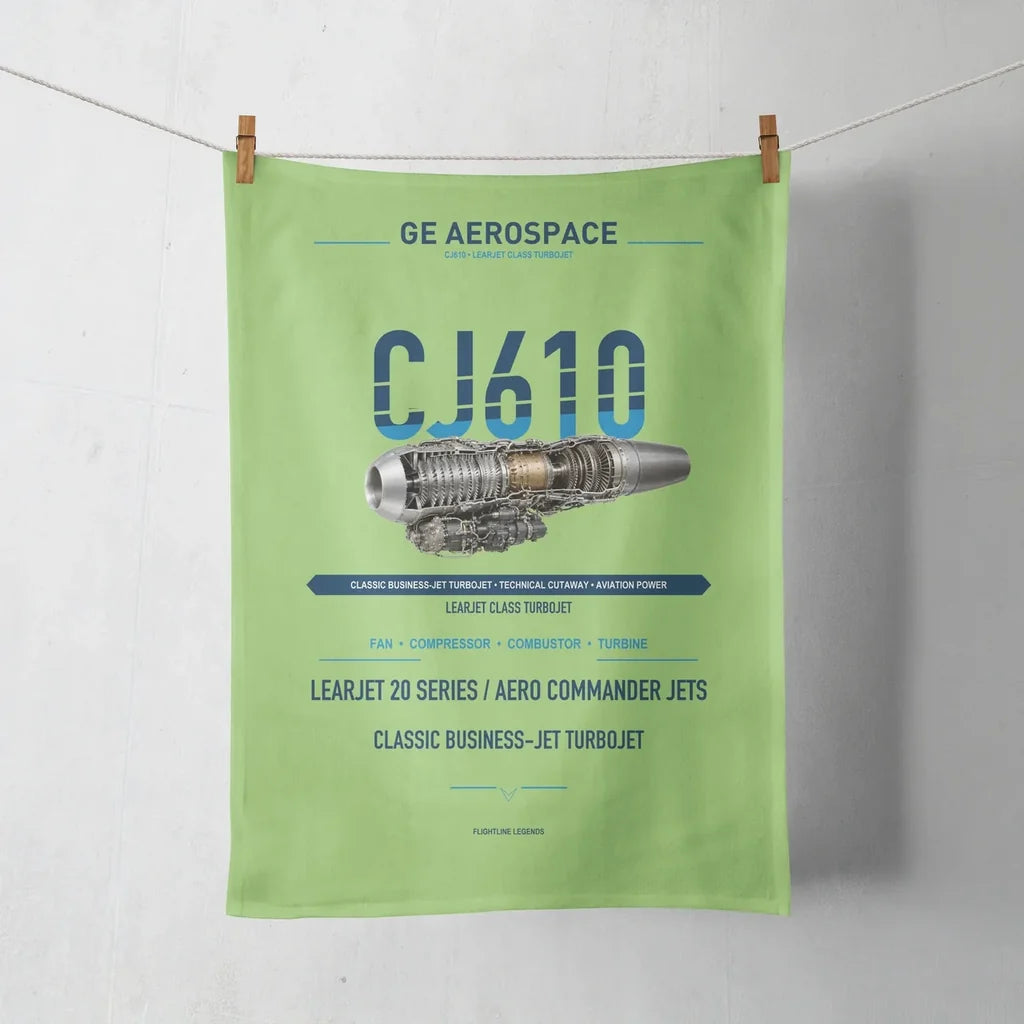 CJ610 design on light green towel
