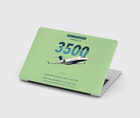 Thumbnail for Bombardier Challenger 3500 design on light green MacBook case