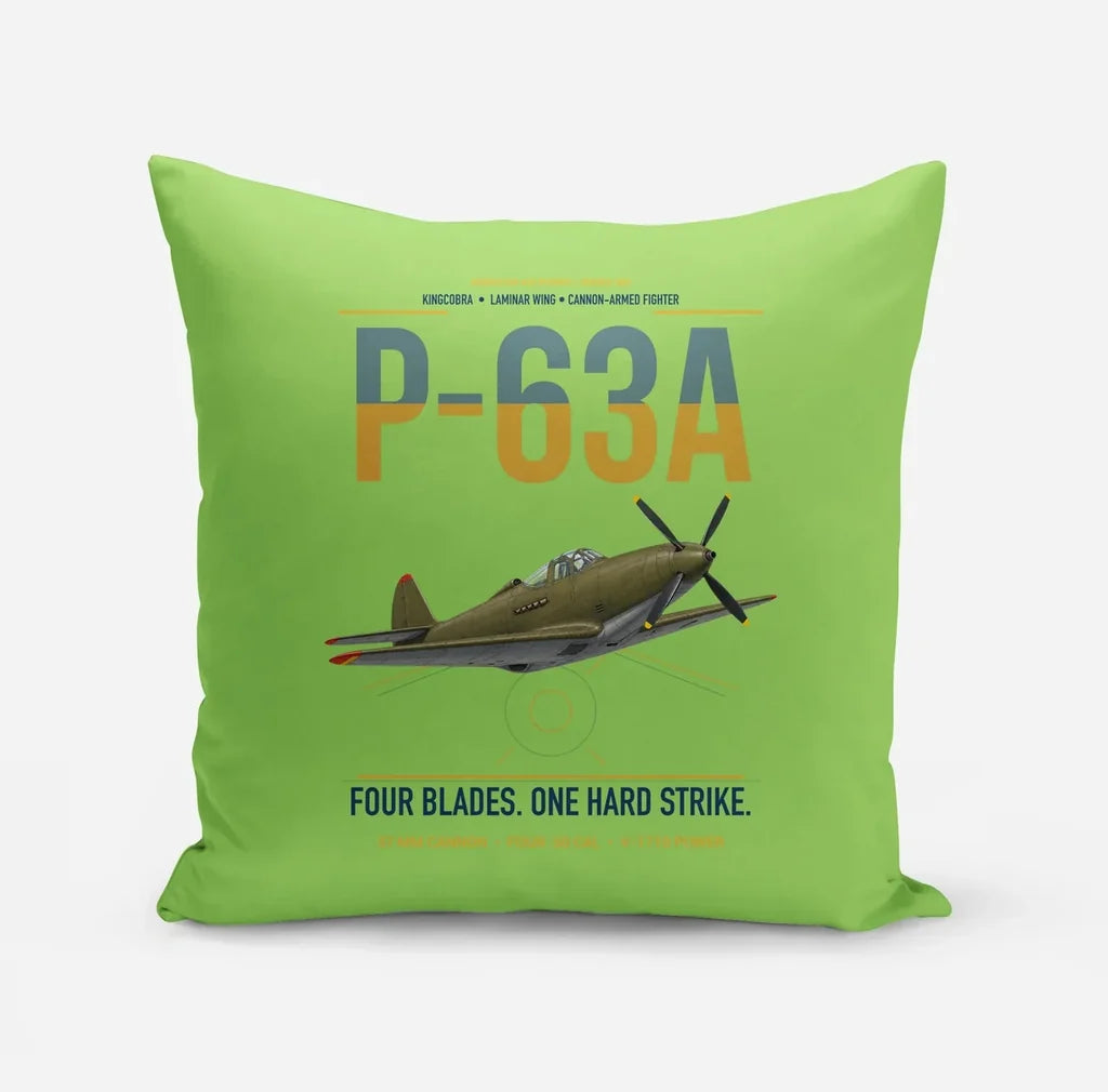 P-63A Kingcobra design on light green pillow