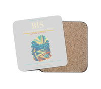 Thumbnail for Bismarck Municipal Airport BIS Coaster 1-Piece - Light Gray