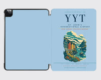 Thumbnail for St. John's International Airport (YYT) design on light blue ipad tablet case
