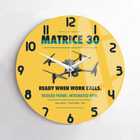Thumbnail for DJI Matrice 30 design on yellow no frame wall clock