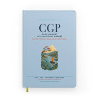 Thumbnail for Shah Amanat International Airport Chattogram (CGP) design on light blue notebook