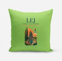 Thumbnail for Leipzig–Halle Airport (LEJ) design on light green pillow
