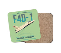 Thumbnail for F4D-1 Skyray design on light green 1 piece coaster