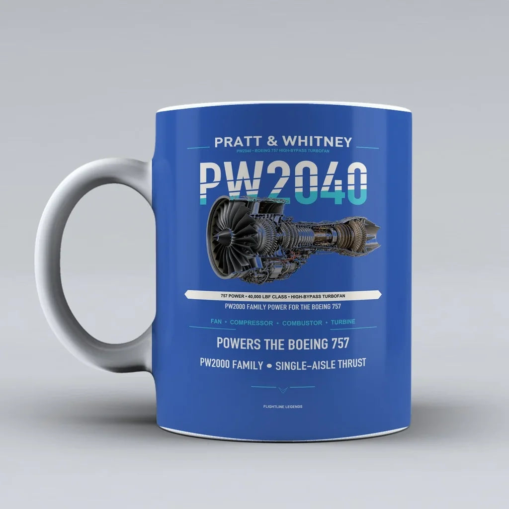 Mug design on blue pw2040