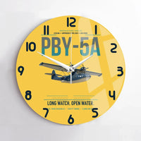 Thumbnail for PBY-5A Catalina design on yellow no frame wall clock