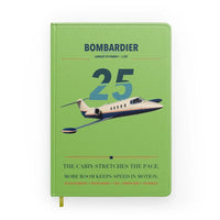 Thumbnail for Bombardier Learjet 25 design on light green notebook