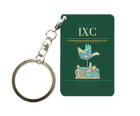 Thumbnail for Shaheed Bhagat Singh International Airport IXC — Chandigarh Key Chain design on dark green key chain