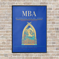 Thumbnail for Moi International Airport MBA — Mombasa vertical canvas print - framed - blue background