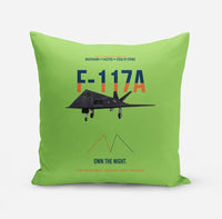 Thumbnail for F-117A Nighthawk Own The Night design on light green pillow