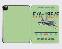 Thumbnail for F A-18E F Buddy Tanker design on light green ipad tablet case
