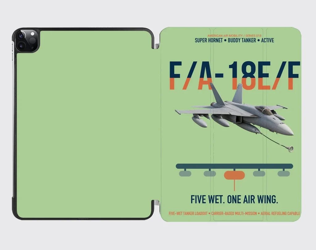 F A-18E F Buddy Tanker design on light green ipad tablet case