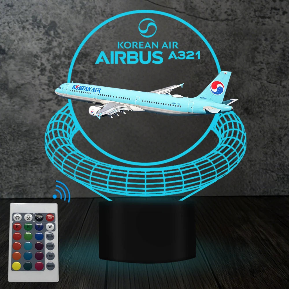 Customisable Airbus A321 3D Lamp - view 4