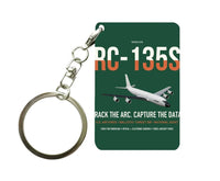 Thumbnail for RC-135S Cobra Ball design on dark green designed key chain, double-side print