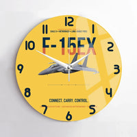 Thumbnail for F-15EX Eagle II Connect Carry Control design on yellow no frame wall clock
