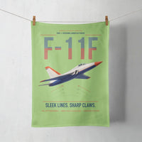 Thumbnail for F-11F Tiger design on light green towel