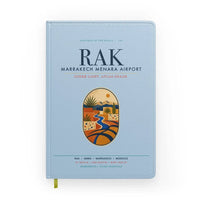 Thumbnail for Marrakech Menara Airport (RAK) design on light blue notebook