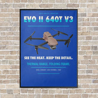 Thumbnail for Autel EVO II Dual 640T V3 vertical canvas print - framed - blue background