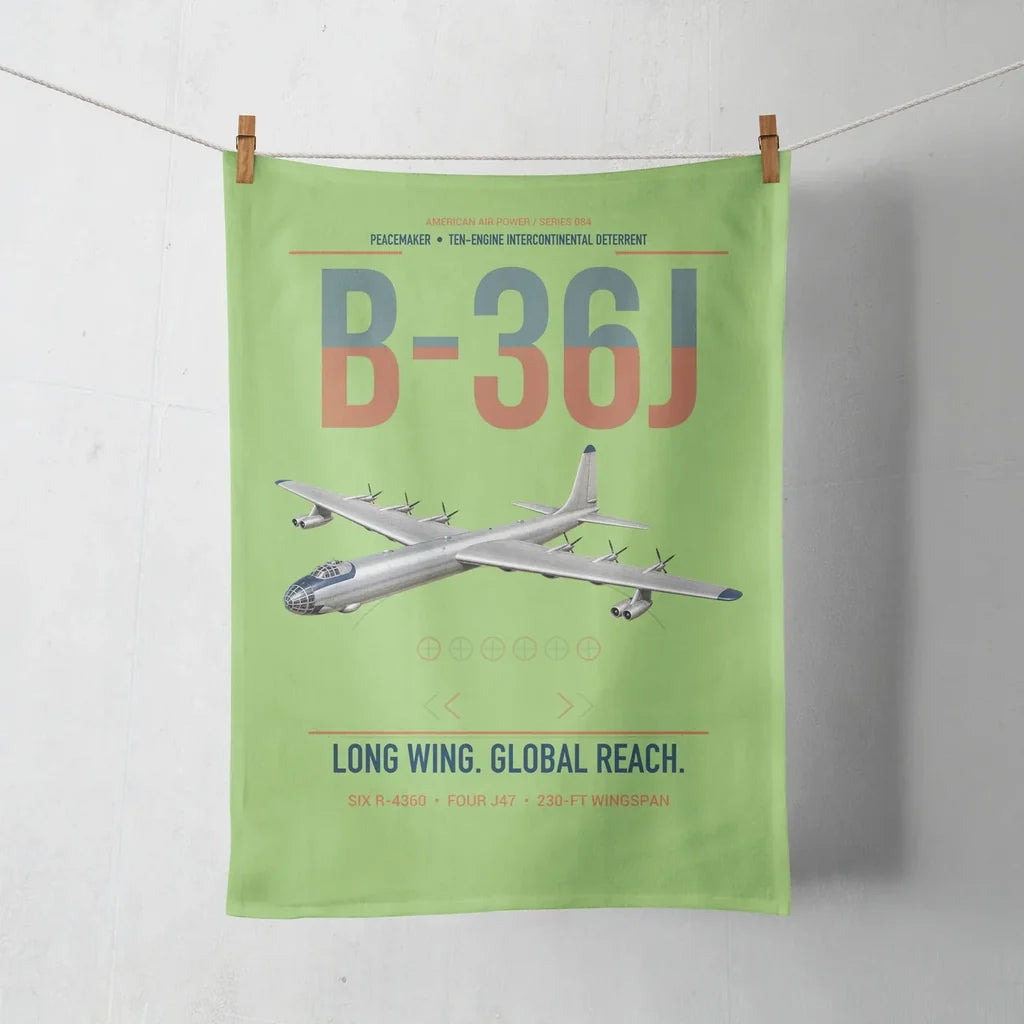 B-36J Peacemaker design on light green towel