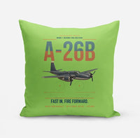 Thumbnail for A-26B Invader design on light green pillow