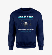 Thumbnail for DJI Agras T100 design on navy blue sweatshirt