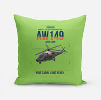 Thumbnail for Leonardo AW149 design on light green pillow