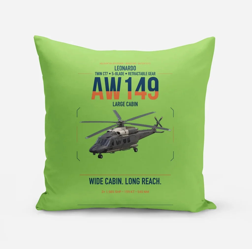 Leonardo AW149 design on light green pillow