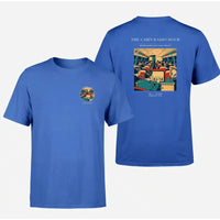 Thumbnail for VINTAGE G4229 - The Cabin Radio Hour - Double-Side T-Shirt design on blue double side t shirt